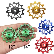 Bike Ceramic Pulley Rear Derailleur 12T 14T Guide Bearing Jockey Wheel Parts USA