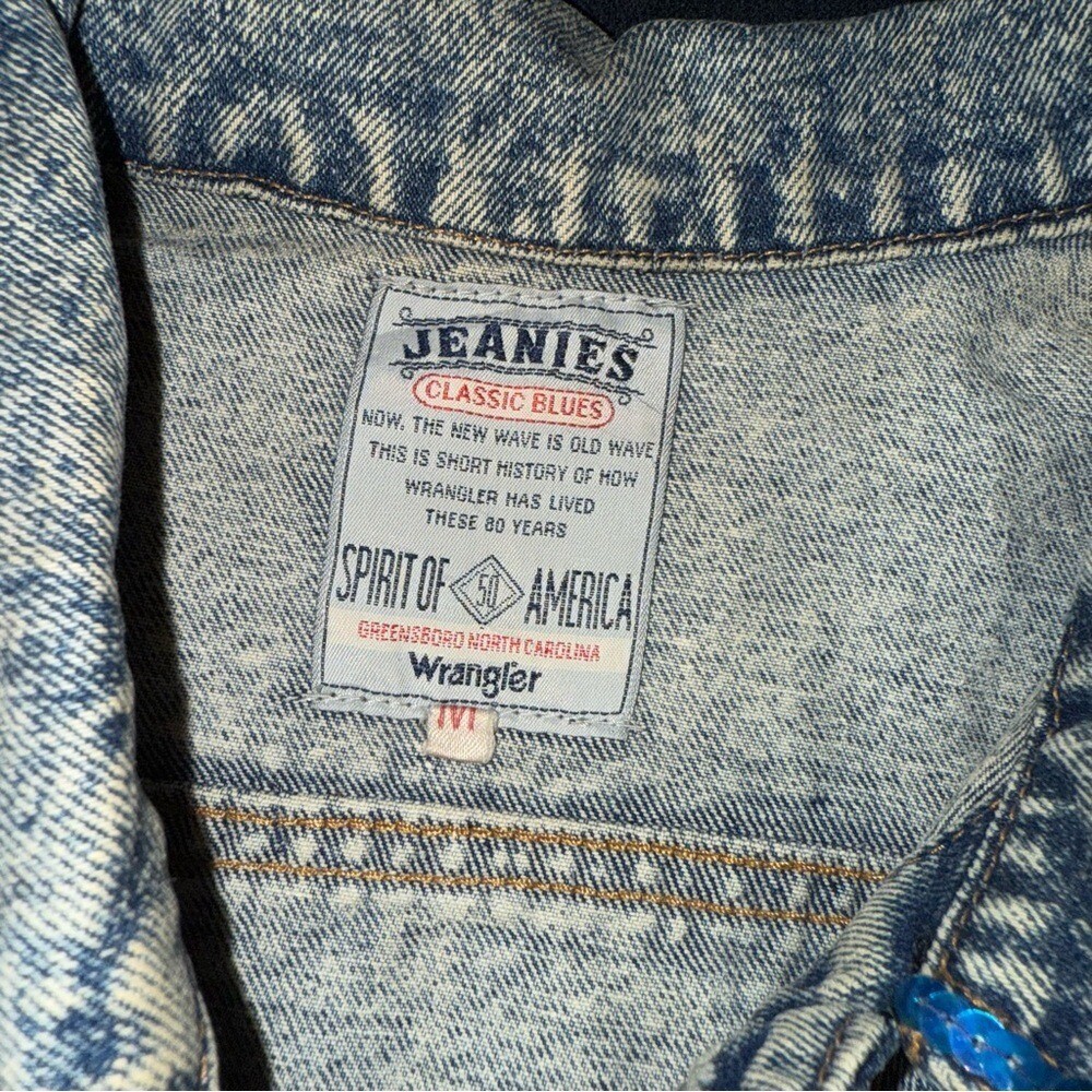 RARE Y2K Wrangler Jeanies Denim Jacket – Cropped, Embellished (M) View 5