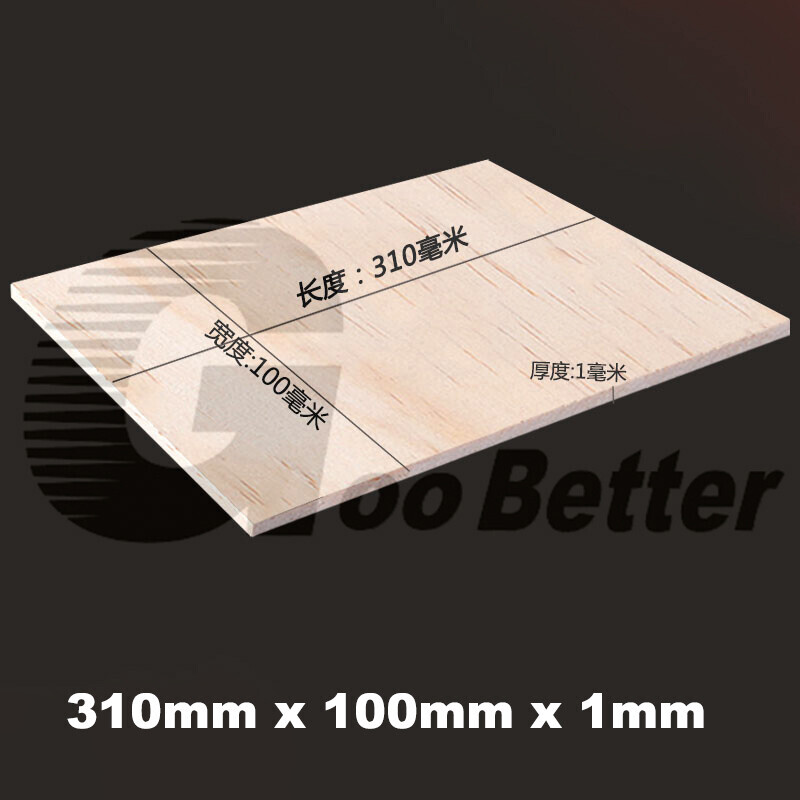 1.5mm 1000x100mm Paulownia Sheets (5 Sheets Per Pack - Foto 3