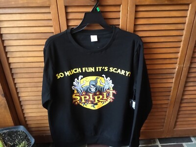 SPIRIT OF HALLOWEEN ''SO MUCH FUN IT S SCARY  BLACK LONG SLEEVE SWEATSHIRT SIZE L