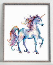 Unicorn Wall Art Print, Unicorn Art Print, Kids Room, Wall Art Decor 92