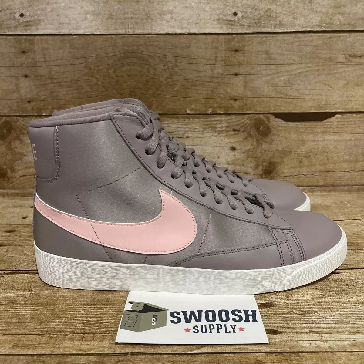 Nike Blazer Mid Prm Pumice Pink Purple Shine Women s Sz 10.5 CK0835 200 New