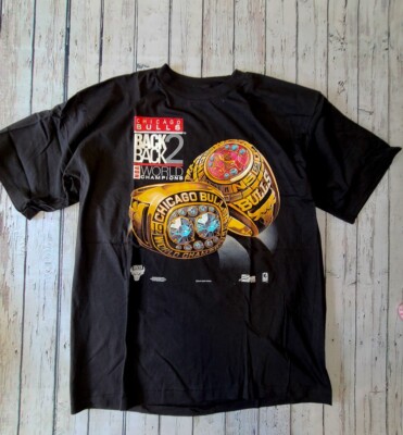Chicago Bulls Back to Back World Champs T-Shirt 1991-1992 Size XL Single Stitch