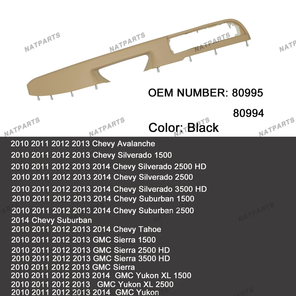 Manija de reposabrazos de puerta delantera derecha para modelos 10-14 seleccionados Chevrolet/GMC Foto 4 de 4
