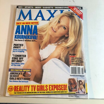 MAXIM  MAGAZINE AUGUST 2003   ANNA KOURNIKOVA  