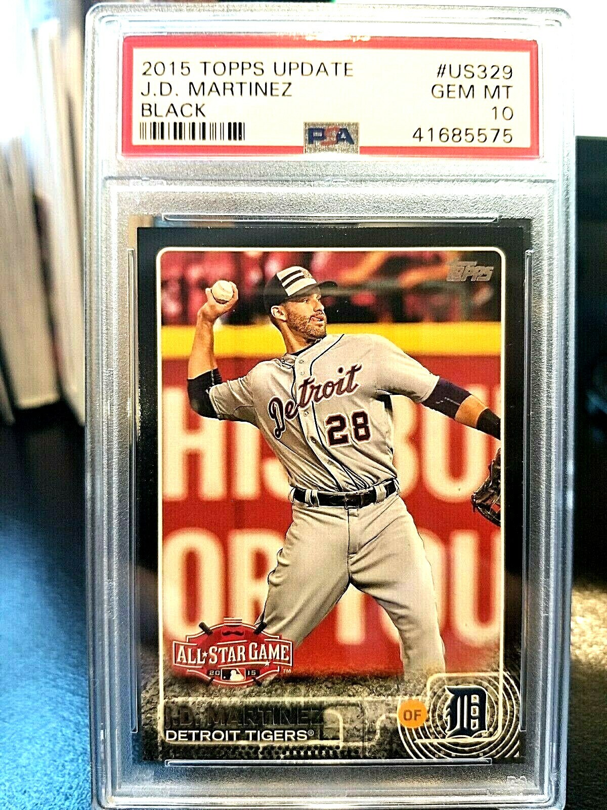 2015 J.D. MARTINEZ #4/64 TOPPS UPDATE BLACK BORDER #US329 GEM 10 POP 1.