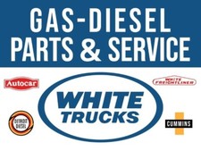 White Trucks- Detroit Diesel, Cummins Service NEW Steel Sign: 12x16" Made in USA