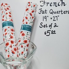 Calico 2 FRENCH FAT QUARTERS 19"x27" 5.00 Cotton Fabric Brewer quilting sewing