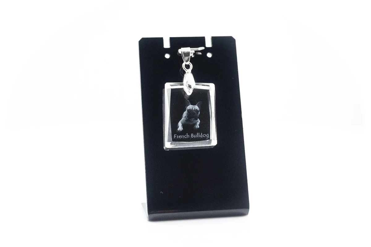 Französische Bulldogge, Hundekristallhalskette, Anhänger, Crystal Animals AT