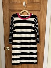 Eliza J Black And White Striped Dress With Pink Accent Size 12 ￼