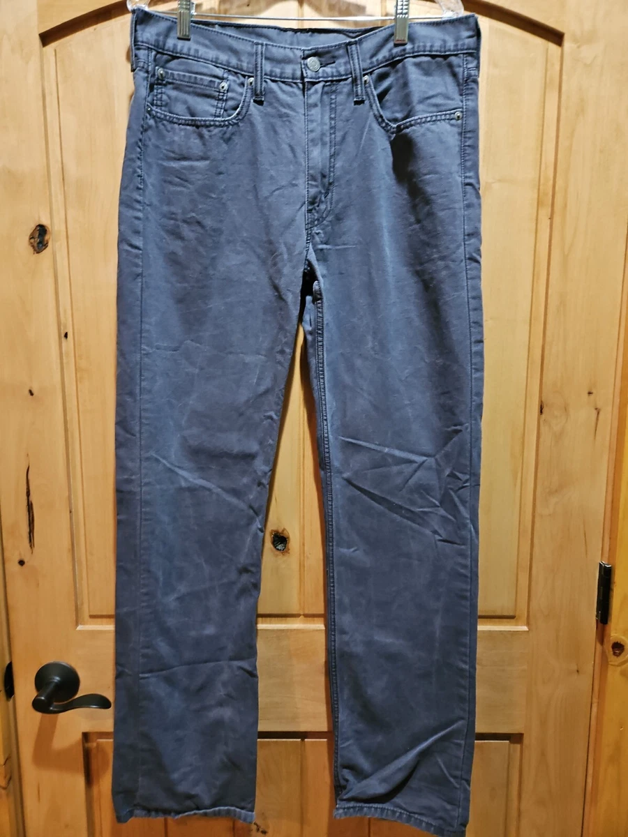 Levis 514 Jean Pants Straight Leg Gray Canvas Casual Work Wear