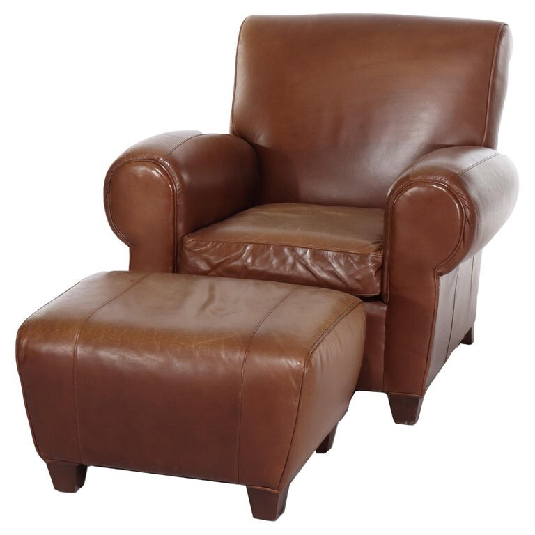 Ottoman Used Leather Club Chairs Encore Furniture Gallery-Ralph