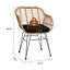 Indexbild 10 - 2er Set Korbsessel Gartenstühle Esszimmerstühle Poly Rattan Loungesessel Outdoor