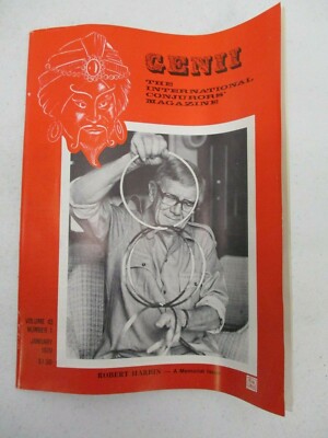 GENII THE CONJURORS MAGAZINE JANUARY 1979 ROBERT HARBIN MEMORIAL MAGIC MAGICIAN