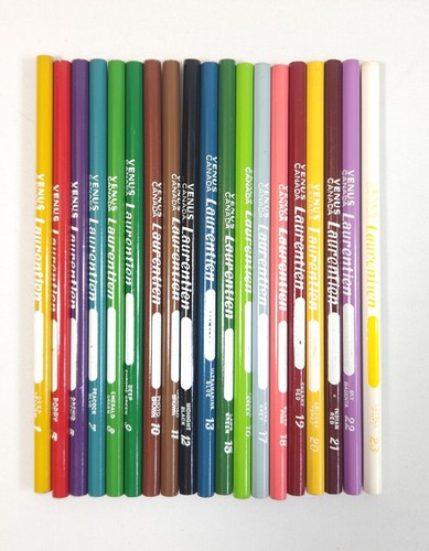 NEW 1950s Laurentien 19 Colored Pencils Unsharpened, RARE! | eBay