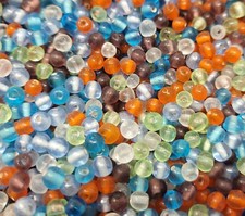 1,000 pcs Vintage Translucent Multi Color Glass 4mm Round Beads Jewelry Crafts