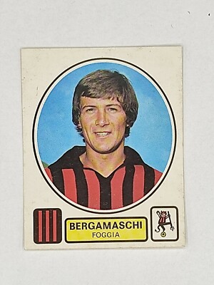 FIGURINE FOOTBALLERS PANINI 1977/78 BERGAMASCHI FOGGIA N 78 EXCELLENT WITH VELINA