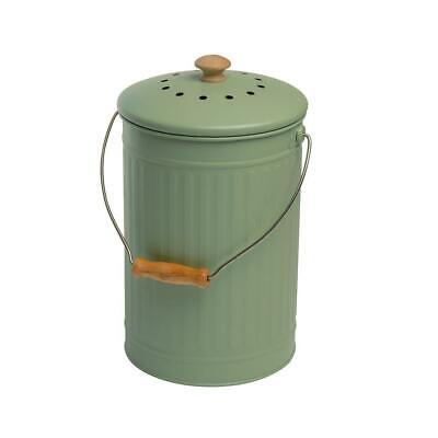 Sage/Green – 7 Litre Metal Compost Caddy / Food Waste Bin | eBay