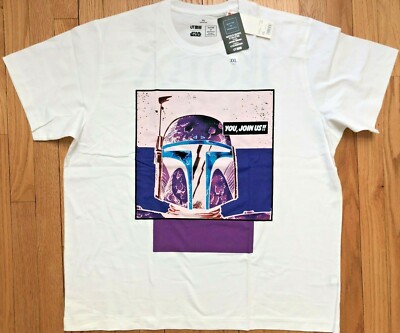 NWT UNIQLO STAR WARS MANDALORIAN BOBA FETT YOU JOIN US 2019 T