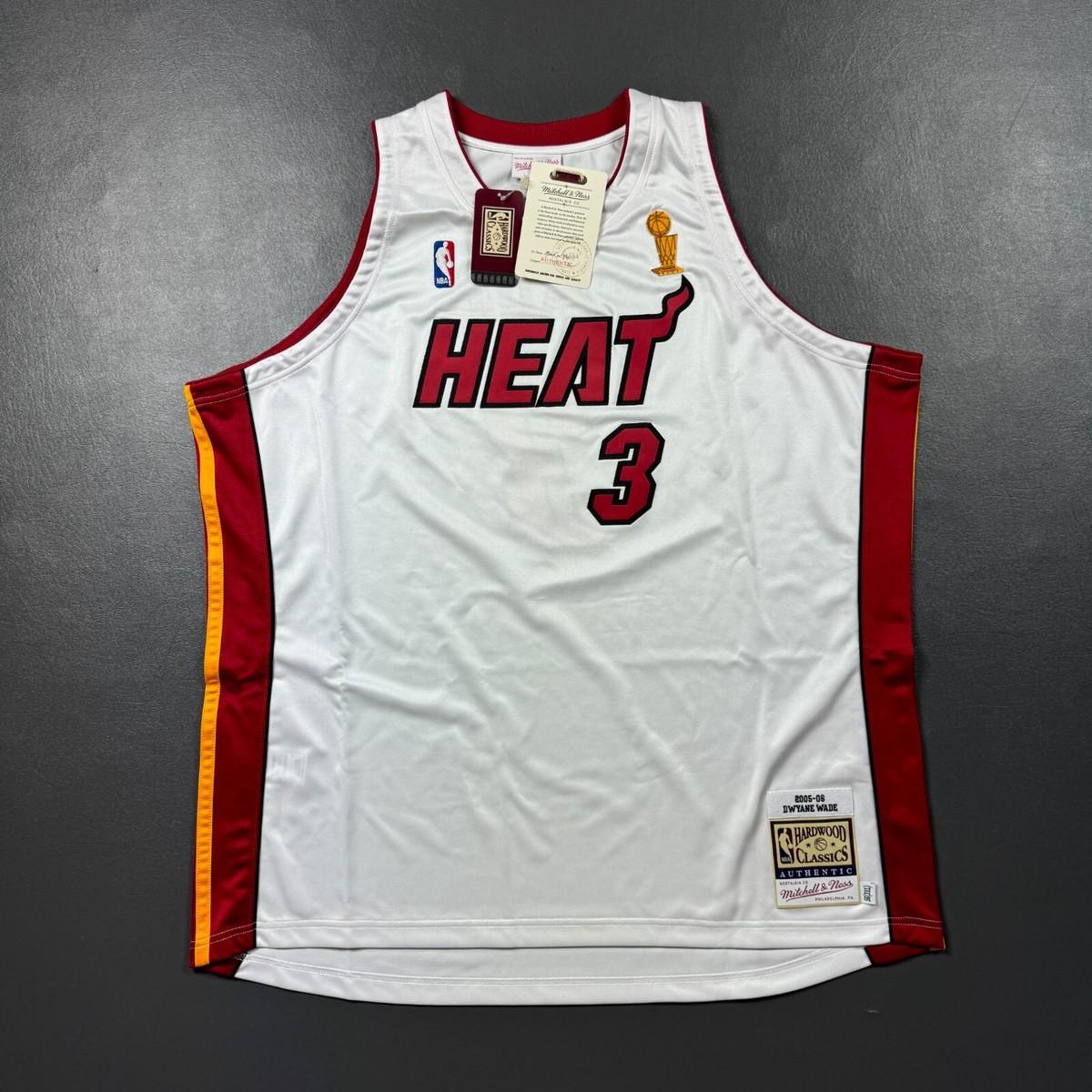 100% Authentic Dwyane Wade Mitchell & Ness 05 06 Heat Finals