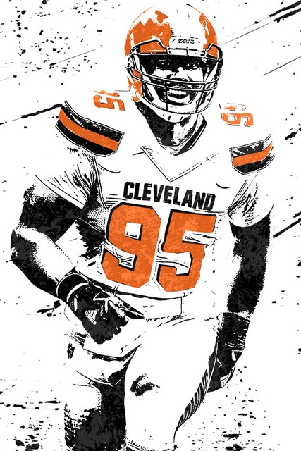 Myles Garrett Cleveland Browns Art Wall Indoor Room Poster ...