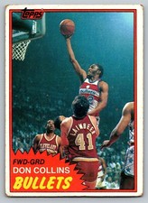 1981-82 Topps East Basketball #95 - Don Collins - Bullets- Low Grade