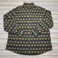 Vintage Woolrich Southwestern Aztec Chamois Cloth Flannel Button Up Shirt Sz XL