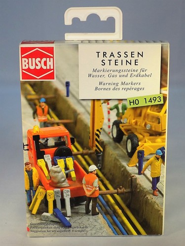 Juego de marcadores de advertencia alemanes Busch 1493 escala HO NUEVO EN CAJA | Zustand: New