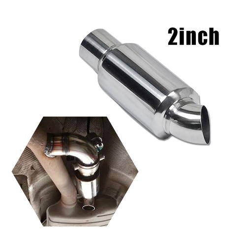 Universal 2'' Inlet Outlet Car Dump Muffler Exhaust Stainless Steel Brand NEW - Picture 8 of 8