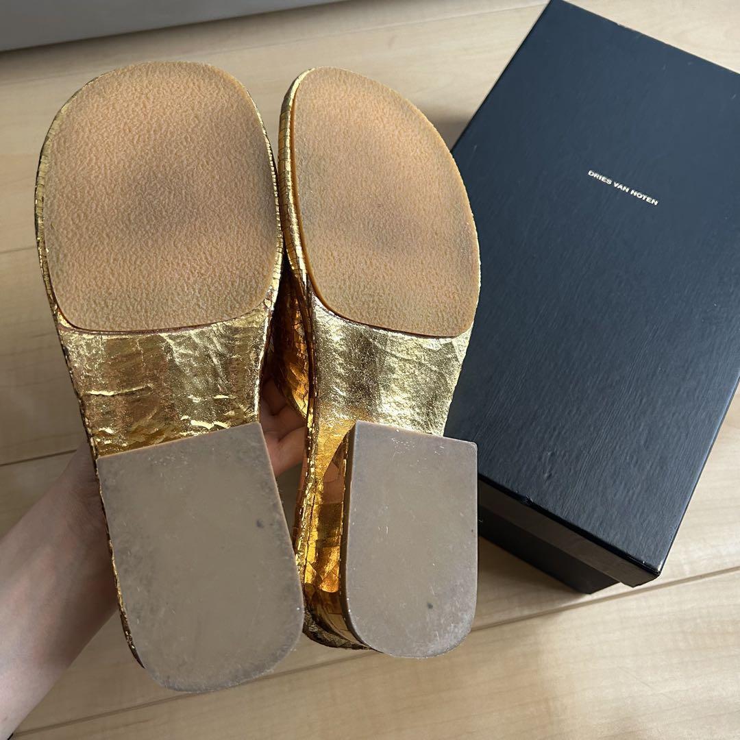 Dries Van Noten ミュール　37サイズ　美品 DRIES VAN NOTEN Sandals Mules Gold Size-37 Used | eBay