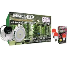 Miracle LED 604343 180W Daylight Full GrowLite + 12W Red Flowering LED 2 Pack