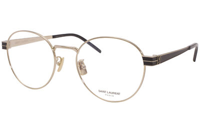 Saint Laurent SLM63 003 Eyeglasses Men's Gold/Black Full Rim