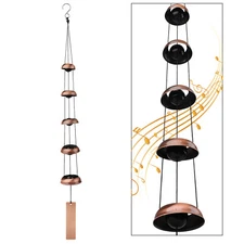 Metal Wind Chimes 5 Bell Temple Outdoor Garden Yard Home Hanging Decor Feng Shui