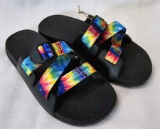 Chaco Chillos Kids Size 4 Dark Tie Dye Slip On Outdoors Sport Slide Sandals