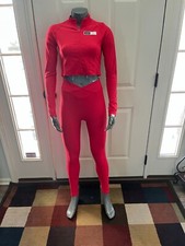 Rich Fit 2 piece Yoga set sports top Pants Leggings Zipper Workout Spandex Small