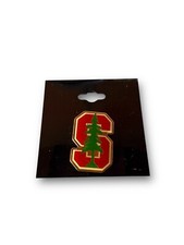 Stanford University Pin S Tree Logo Gold Tone Lapel Enamel Collectible Cardinal