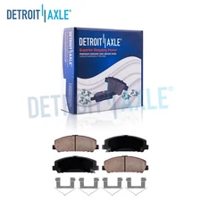 Front Disc Brake Pads w/Hardware for 2012-2024 Nissan Titan Armada Infiniti QX80