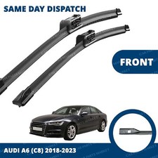 Front Windscreen 24" 20" Flat Aero Wiper Blades Pair for Audi A6 (C8) 2018-2026