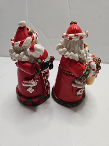 Set Of 2 Red Santa Figurines 3.75" Tall - Picture 2 of 7