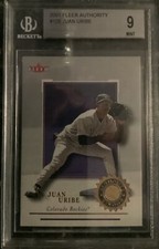 2001 Fleer Authority Juan Urine Becket 9 mint Baseball Trading card
