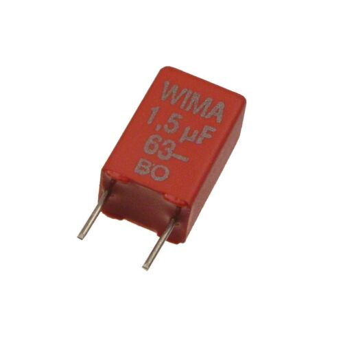 4 WIMA MKS2 5% 63V 1,5uF 5mm Metallisierter Polyester-Kondensator 030873 - Bild 1 von 2