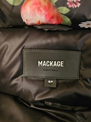 Mackage Floral Puffer Vest   Quilted, Warm, Sleek Women s Size S/P, Black/Multi