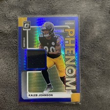 2025 Panini Donruss Optic Kaleb Johnson Rookie Phenom Blue Hyper #RPBH-KJN