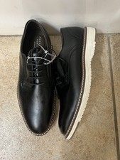 NUEVO CON ETIQUETAS Perry Ellis Portofolio Plantilla Ultra Espuma Hombres Cuero Negro Zapatos de Vestir 10