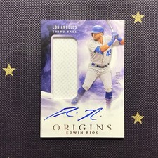 Edwin Rios 2020 Origins Rookie Jumbo Game Uses  Material Auto Rookie #’d/99