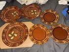 (6) VTG Rowe Pottery "Vierling Leaf" Plates "Old Salem" Bob Timberlake 11” + 9”!