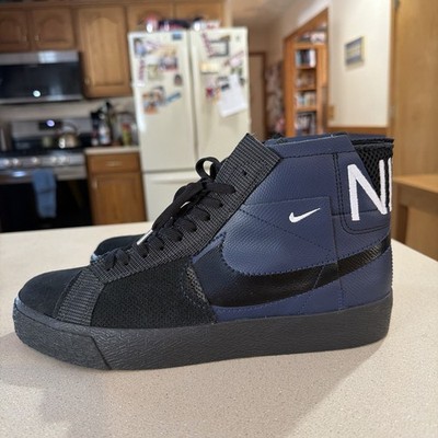 Nike Zoom Blazer Premium SB Mid Deconstructed - Midnight Navy Black - Size 9 