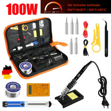 Lötkolben Set Lötset 100W Lötstation Temperatur Einstellbar Soldering Iron Wire