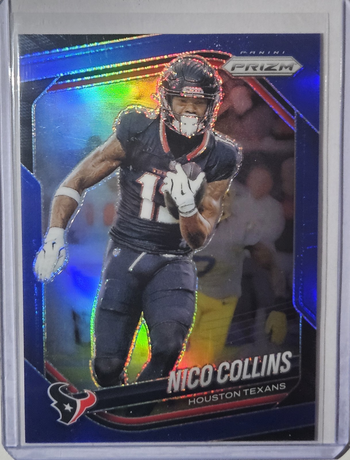 2025 Panini Prizm Nico Collins #232 True Blue Refractor SSP RARE Houston Texans