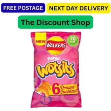 Walkers Wotsits Prawn Cocktail Snacks Crisps 6X13.5g